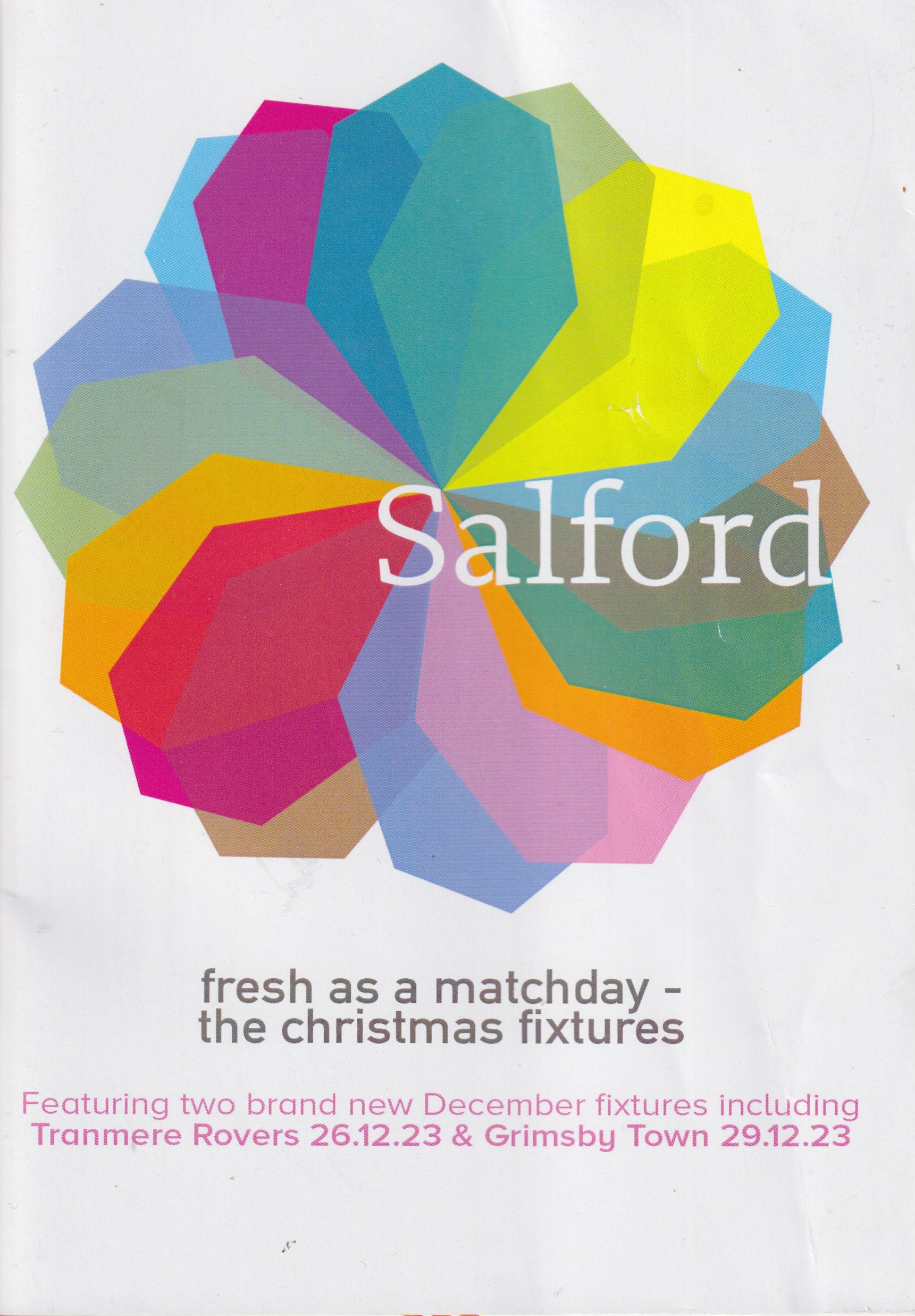 Salford City v Tranmere Rovers match programme